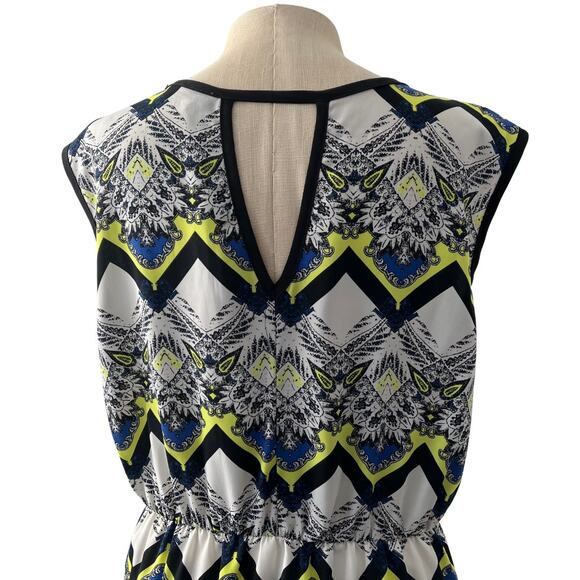 Maude Geometric Neon Patterned Summer Dress Size S - Picture 5 of 5